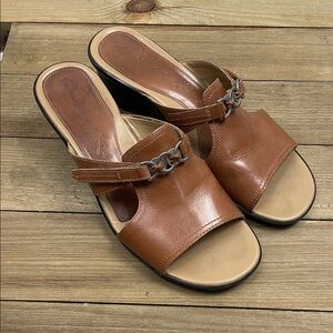 Clarks Tan Keyna Open Toe Sandals